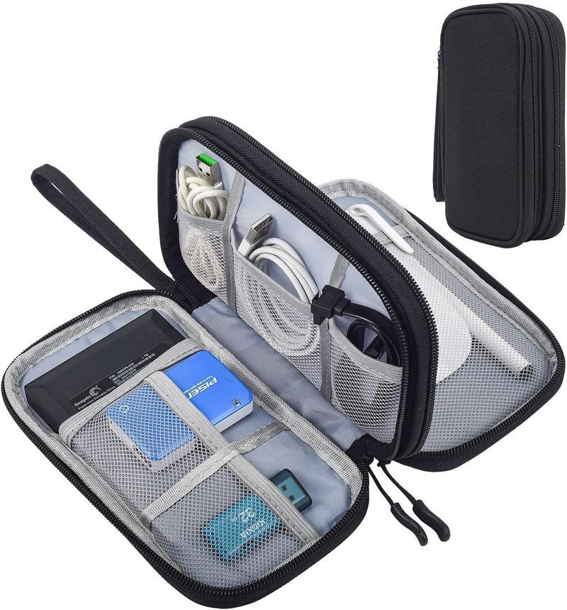 CAOODKDK Electronics Accessories Organizer Pouch Bag, Travel Universal Organizer for Cable, Charger, Phone, SD Card, Business Travel Gadget Bag - Image 2
